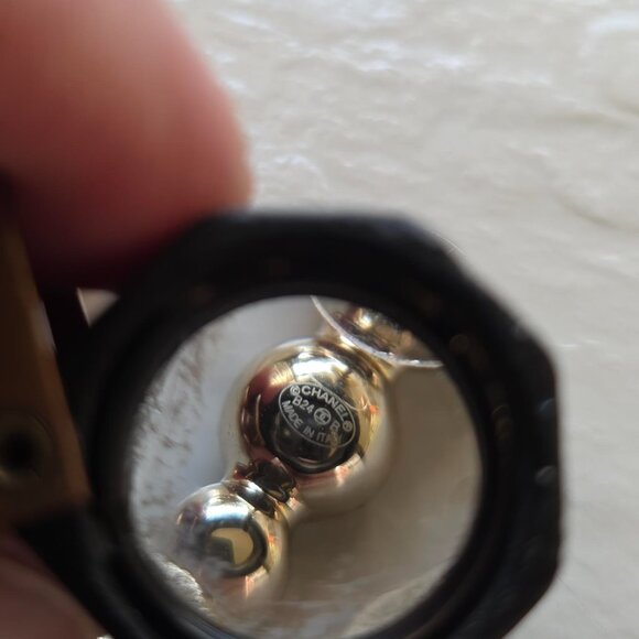 Chanel Crystal CC Logo Drop Earrings - Picture 3 of 3